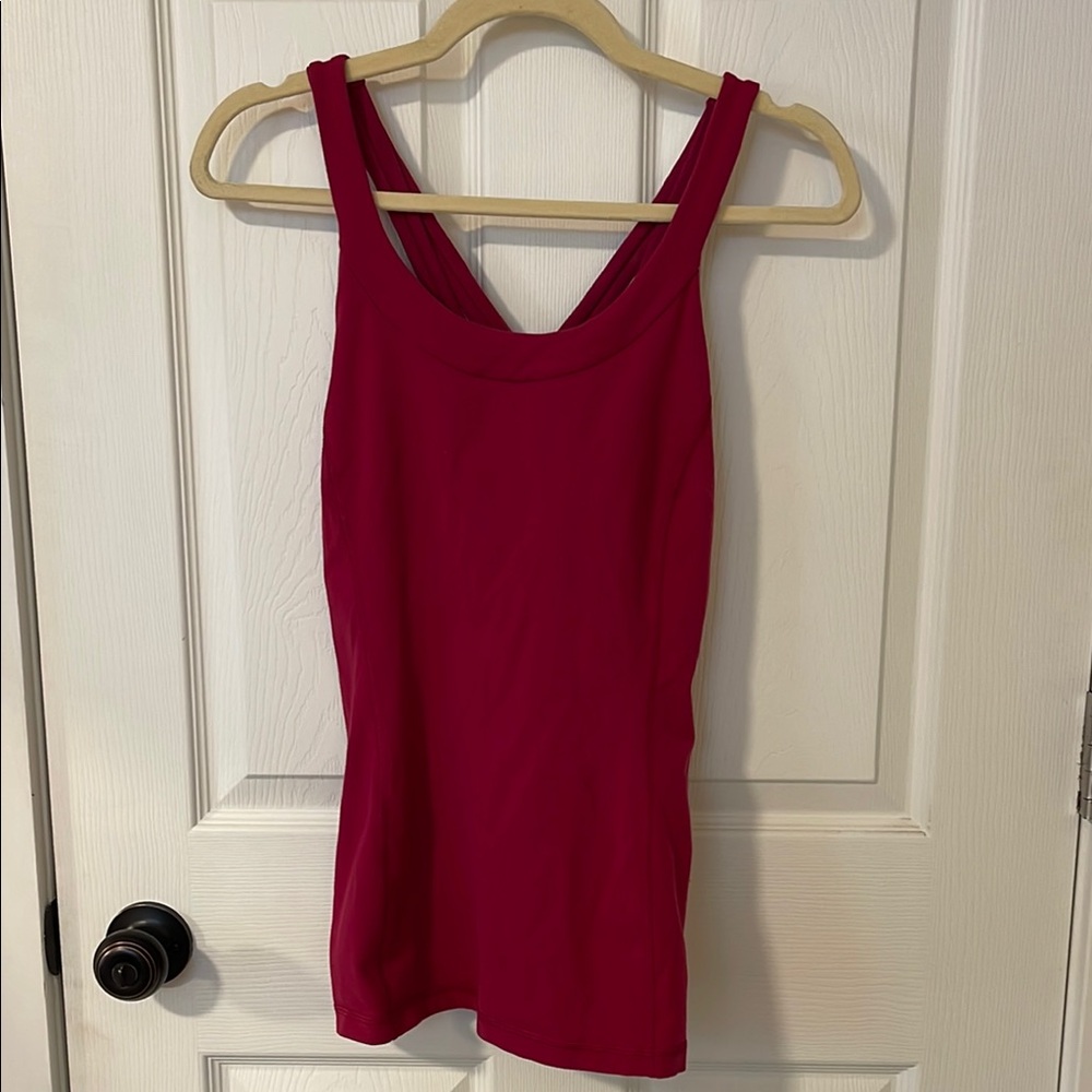 Lululemon Athletica Red Cross-Back Tank
